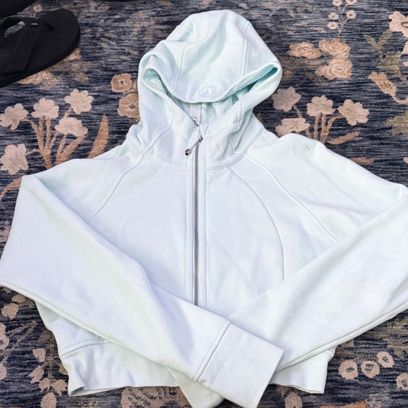 Lululemon Athletica Soft Blue Scuba Zip-Up Hoodie - Picture 1 of 2